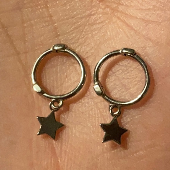 Jewelry - 💍SS 925 Tiny Star Hoop Earrings💍